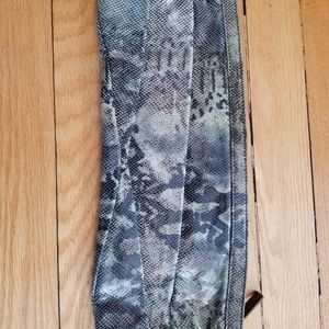 HOBO snakeskin print leather clutch